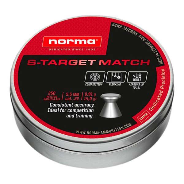 Купить Norma 2424515 S-Target Match 0.91g Пули для пневматического оружия Серебристый Grey 5.5 mm  7ft.ru в интернет магазине Семь Футов