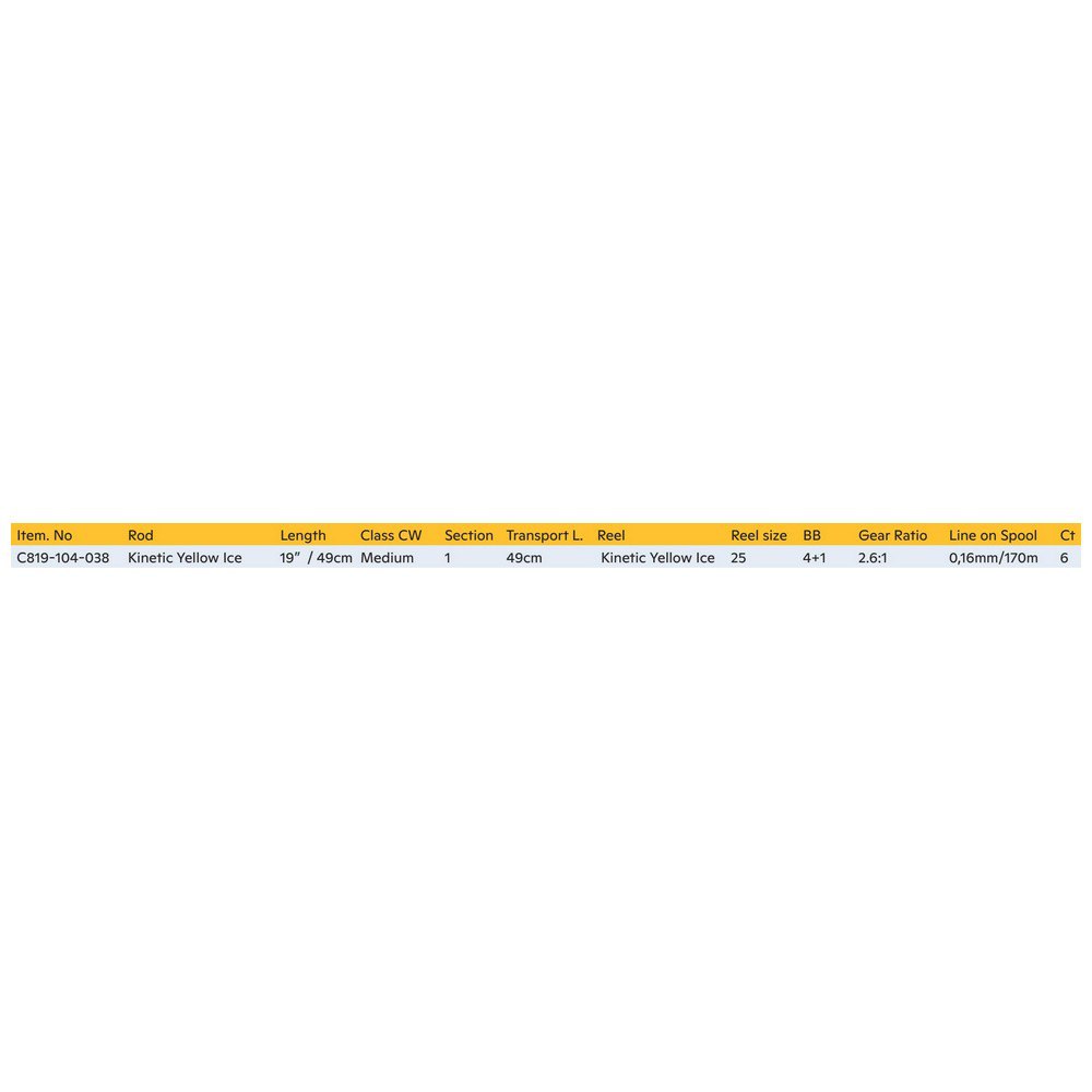 Купить Kinetic C819-104-038 Yellow Ice Комбинация джиггинга Черный Black / Yellow 0.48 m  7ft.ru в интернет магазине Семь Футов