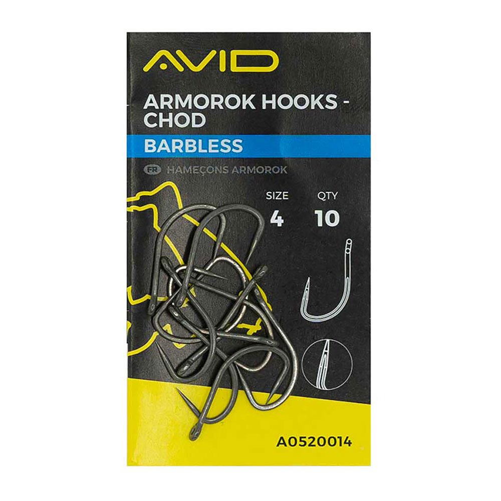 Купить Avid carp A0520014 Armorok Chod Barbless Крюк Черный  Black Nickel 4  7ft.ru в интернет магазине Семь Футов