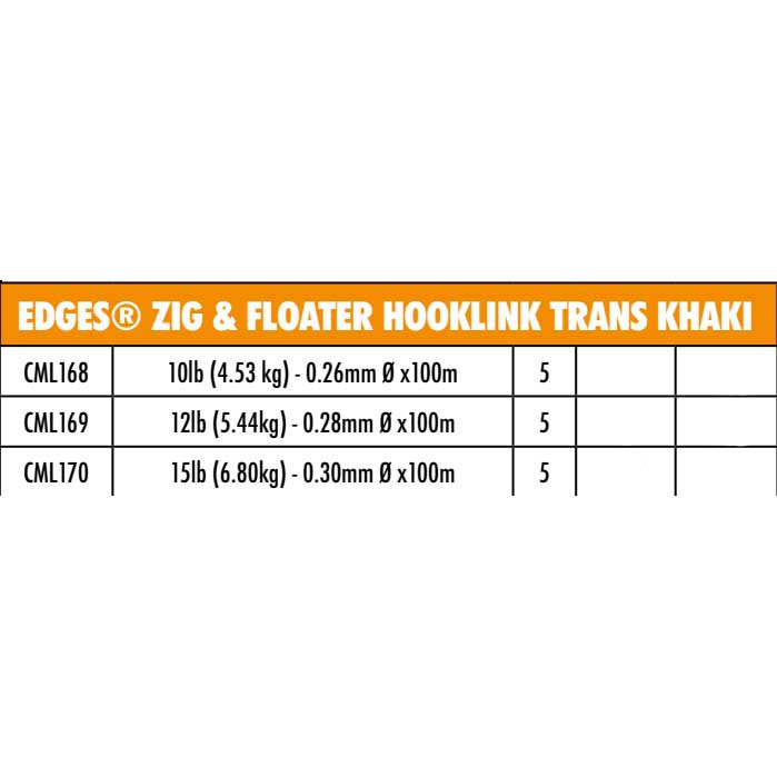 Купить Fox international CML168 Edges Zig&Floater Hooklink Линия Коричневый Trans Khaki 0.260 mm  7ft.ru в интернет магазине Семь Футов