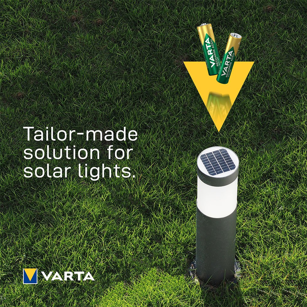 Купить Varta 56736101402 1x2 Solar AA NiMH 800mAh Mignon Аккумуляторы Зеленый Green 7ft.ru в интернет магазине Семь Футов