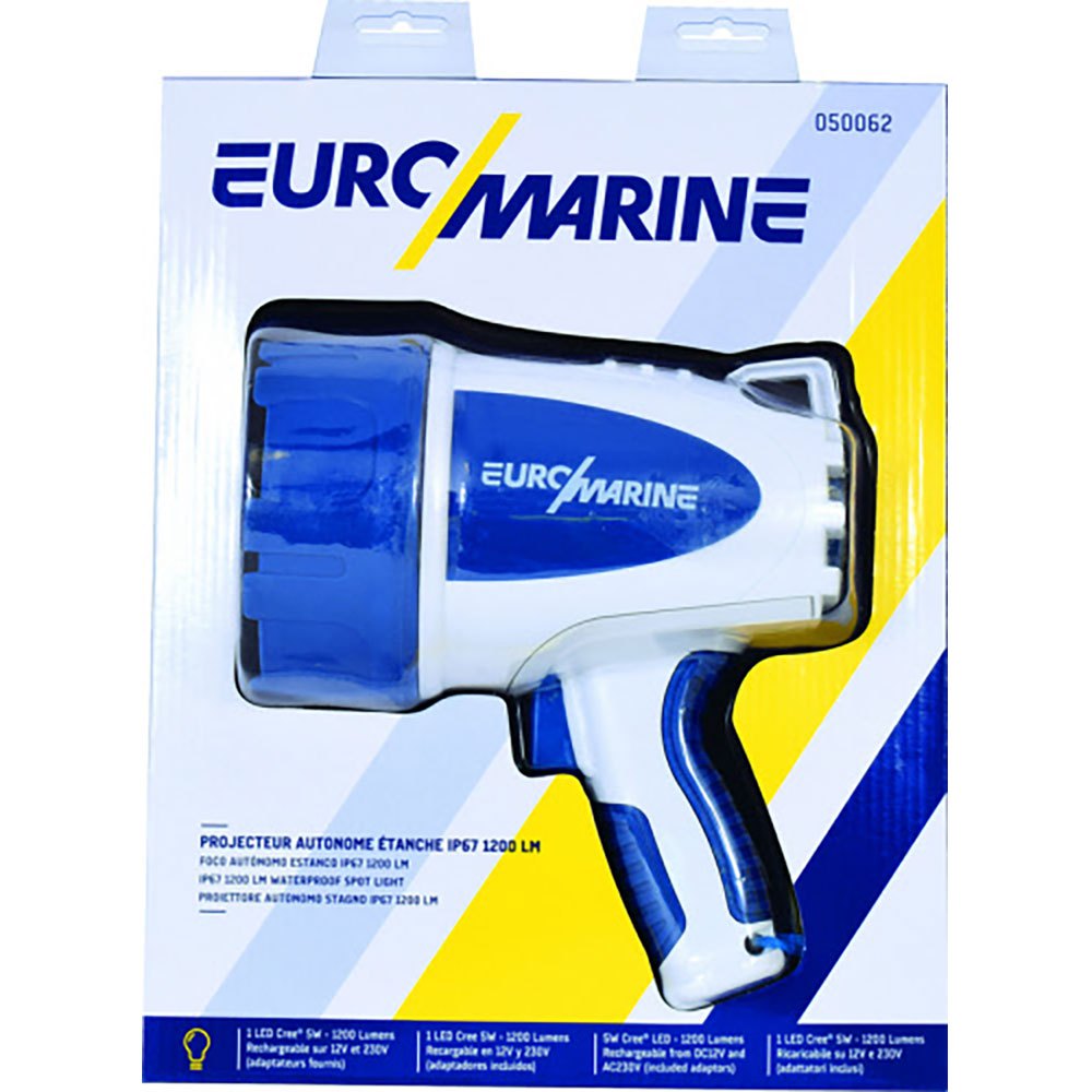 Купить Euromarine E050062 5W Водонепроницаемый светодиодный фонарик Голубой White / Blue 1200 Lumens  7ft.ru в интернет магазине Семь Футов