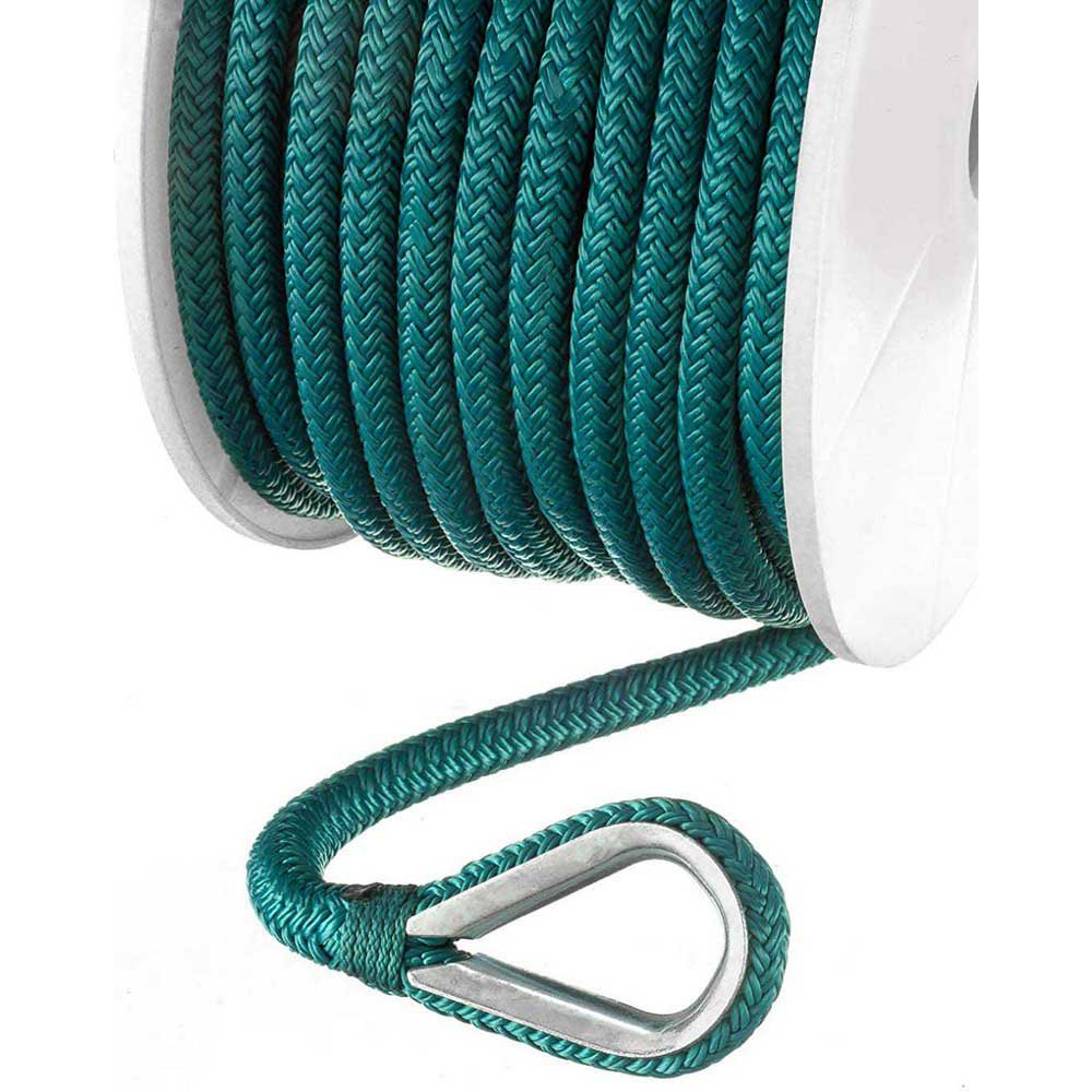 Купить Seachoice 50-42211 Nylon Анкерная веревка с двойной оплеткой 30.5 m Зеленый Teal 3/8´´  7ft.ru в интернет магазине Семь Футов