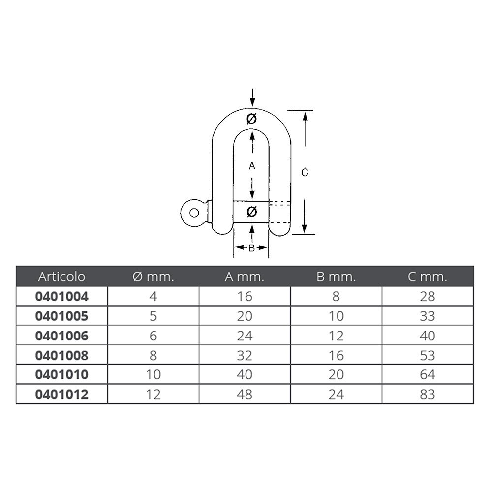 Купить Forniture nautiche italiane 401004 D Серьга с невыпадающим штифтом из нержавеющей стали Серебристый Grey 4 mm  7ft.ru в интернет магазине Семь Футов