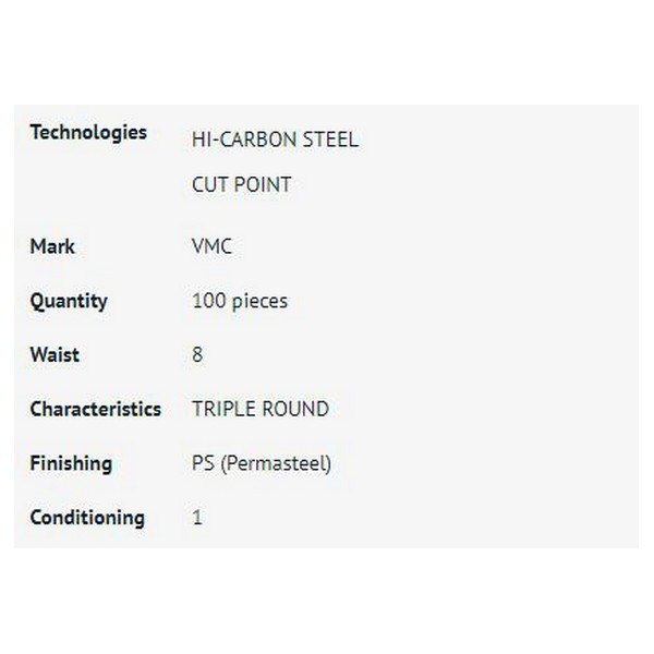 Купить VMC 31VM9650-PS06/0A2 9650 Тройной Крючок 100 единицы Серебристый Permasteel 6/0  7ft.ru в интернет магазине Семь Футов