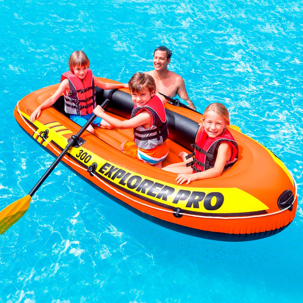 Купить Intex 58358 Explorer Pro 300 Надувная лодка Оранжевый Orange 3 Places  7ft.ru в интернет магазине Семь Футов