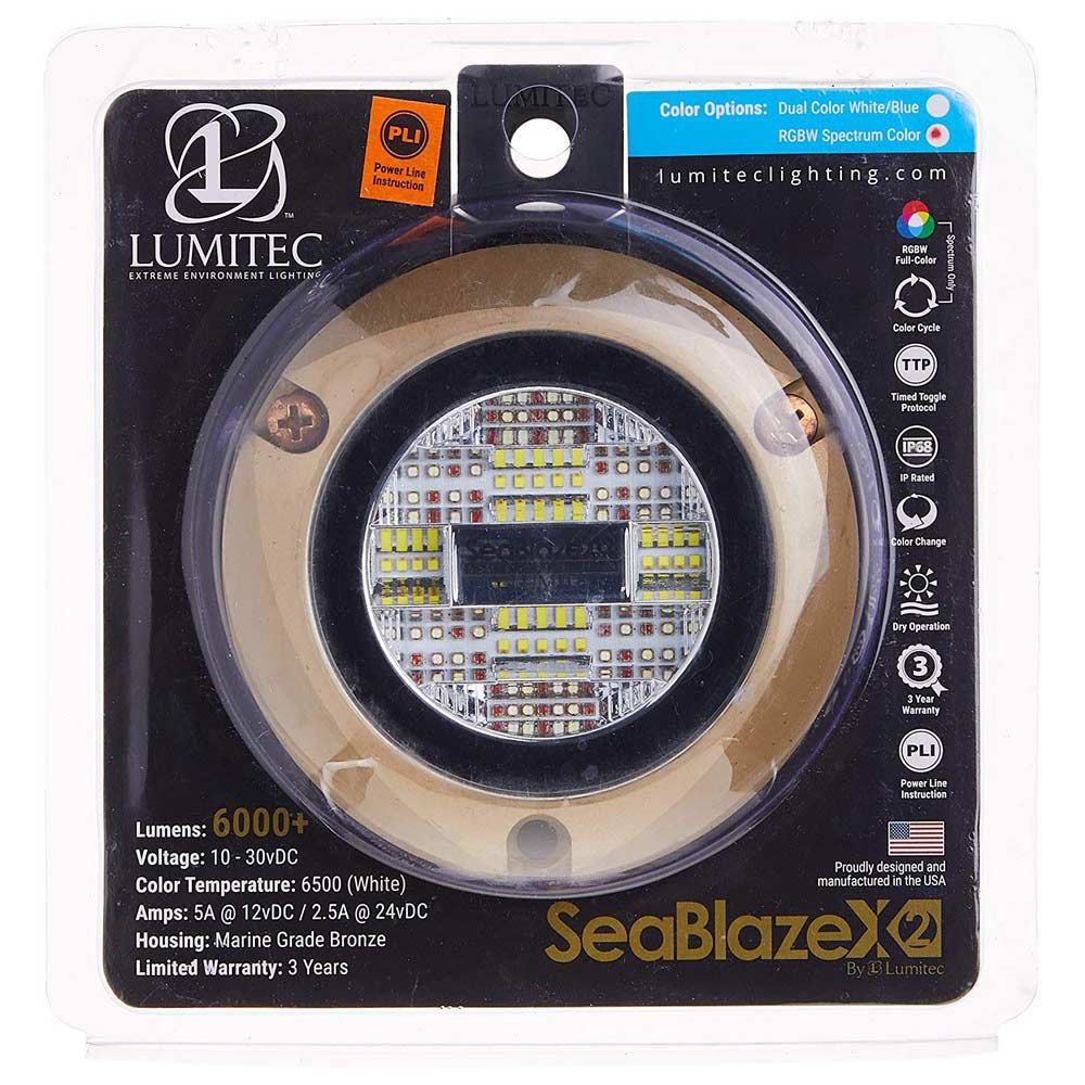 Купить Lumitec 451-101515 Seablaze X2 RGBW светодиодный свет Золотистый Bronze 5000 Lumens  7ft.ru в интернет магазине Семь Футов