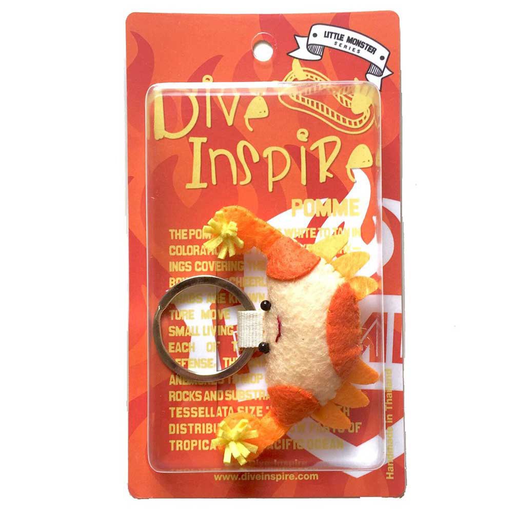 Купить Dive inspire KR-020 Pomme Pom Pom Кольцо для ключей с крабом Оранжевый Orange / Yellow 7ft.ru в интернет магазине Семь Футов