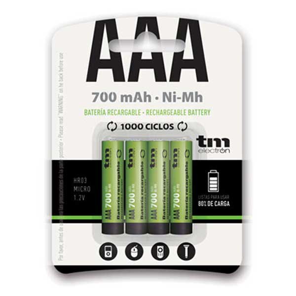 Купить Tm electron TMVH-AAA700H4 R03 NI-MH x4 Аккумуляторы ААА 700mAh Бесцветный Green 7ft.ru в интернет магазине Семь Футов