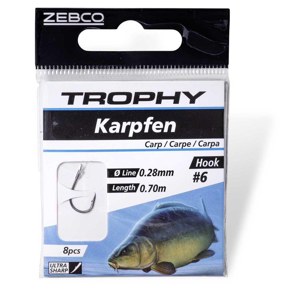 Купить Zebco 4573010 Trophy Carp Связанные Крючки Белая Black 10  7ft.ru в интернет магазине Семь Футов