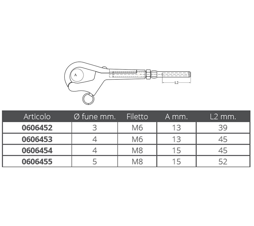 Купить Forniture nautiche italiane 606452 M6 Тензор пеликана из нержавеющей стали Серебристый Silver 3 mm  7ft.ru в интернет магазине Семь Футов