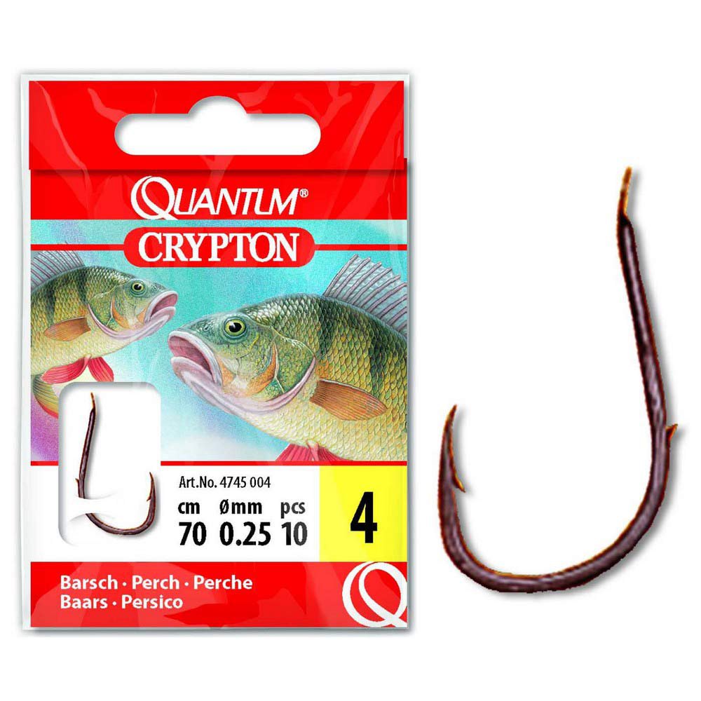 Купить Quantum fishing 4745008 Crypton Perch 0.200 Mm Связанные Крючки Черный Black Nickel 8  7ft.ru в интернет магазине Семь Футов