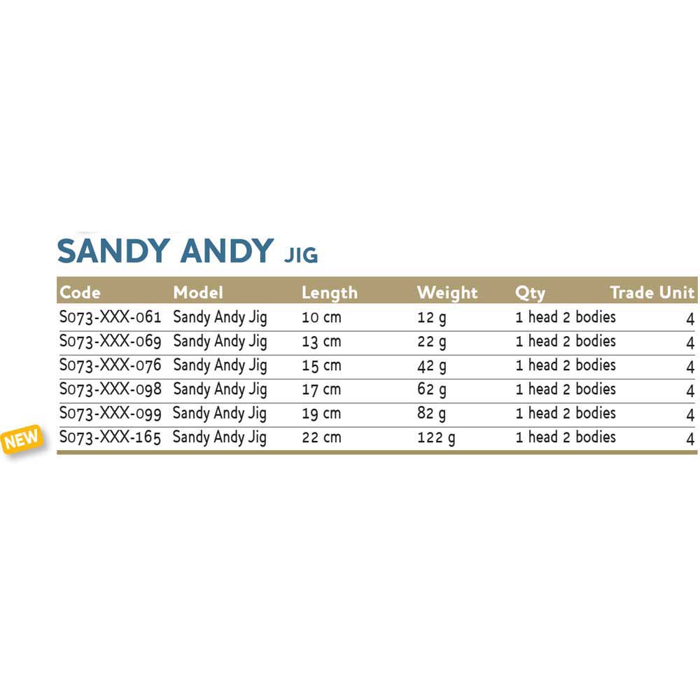 Купить Westin S073-555-165 Sandy Andy Jig 220 Mm 122g Белая  Pearl Sand 7ft.ru в интернет магазине Семь Футов