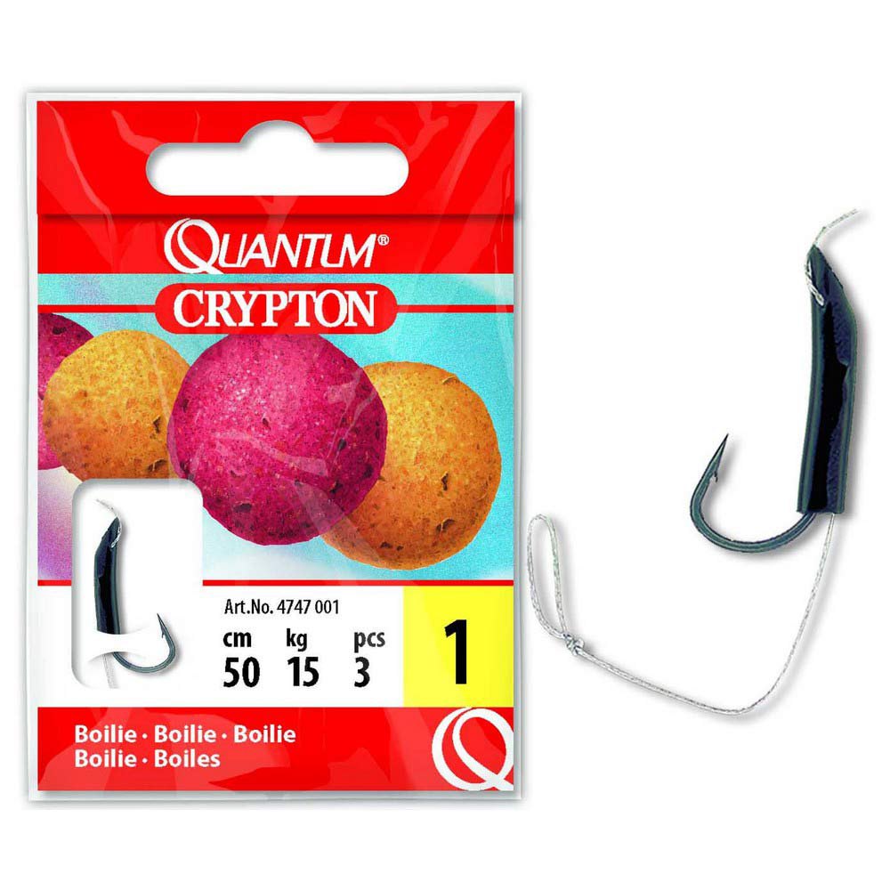 Купить Quantum fishing 4747001 Crypton Boilie Связанные Крючки Черный Black / Gunsmoke 1  7ft.ru в интернет магазине Семь Футов