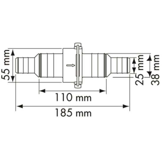 Купить Plastimo 42797 Outlet Черный  with non-Return Valve 25-38 mm  7ft.ru в интернет магазине Семь Футов