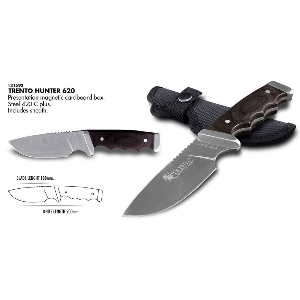 Купить Trento 131592 Hunter 620 Нож Зеленый  Black 100 mm  7ft.ru в интернет магазине Семь Футов
