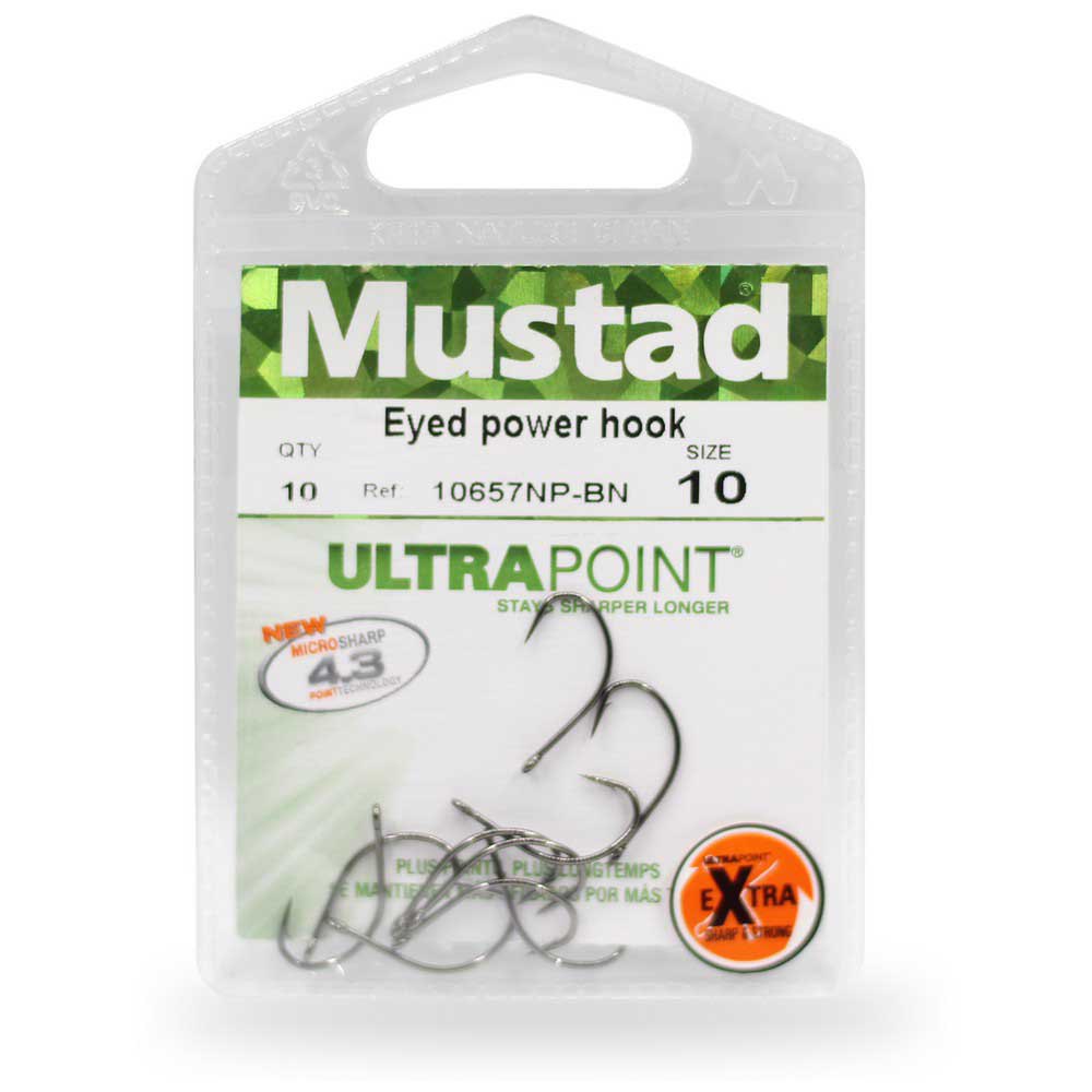 Купить Mustad 10657NP-BN-6-U10 Ultrapoint Power Колючий Одноглазый Крючок Черный Black Nickel 6  7ft.ru в интернет магазине Семь Футов