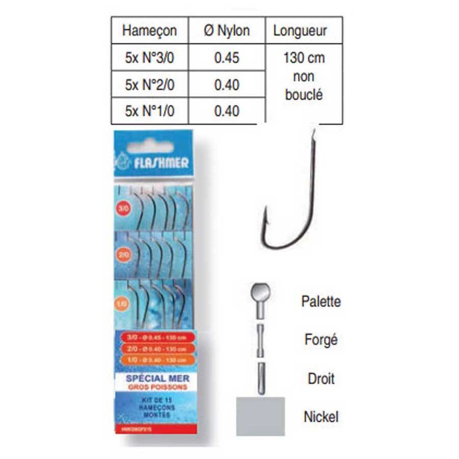 Купить Flashmer HNKSMGPX15 Gros Poissons Mer Связанные Крючки Черный Nickel 7ft.ru в интернет магазине Семь Футов