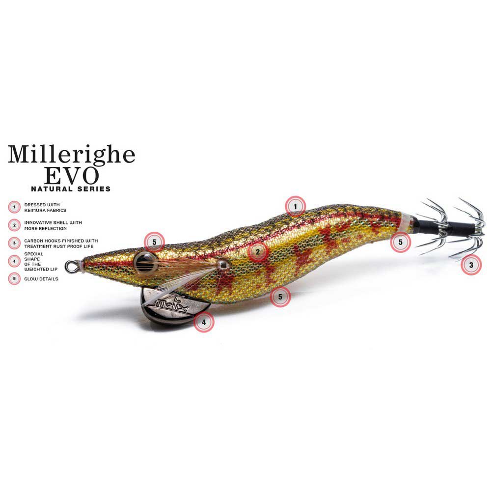 Купить Molix MIE30R-304 Millerighe EVO Rattlin Natural EGI 3.0 Кальмар 100 Mm 16.5g Многоцветный 304 MX Latterino 7ft.ru в интернет магазине Семь Футов