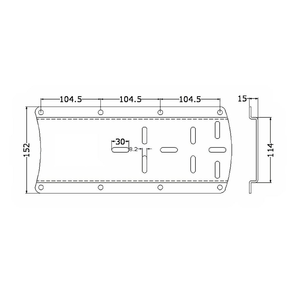 Купить Pike n bass 242050 Plaque Inox Fixation Front Engine Серый Grey 340 x 150 mm  7ft.ru в интернет магазине Семь Футов