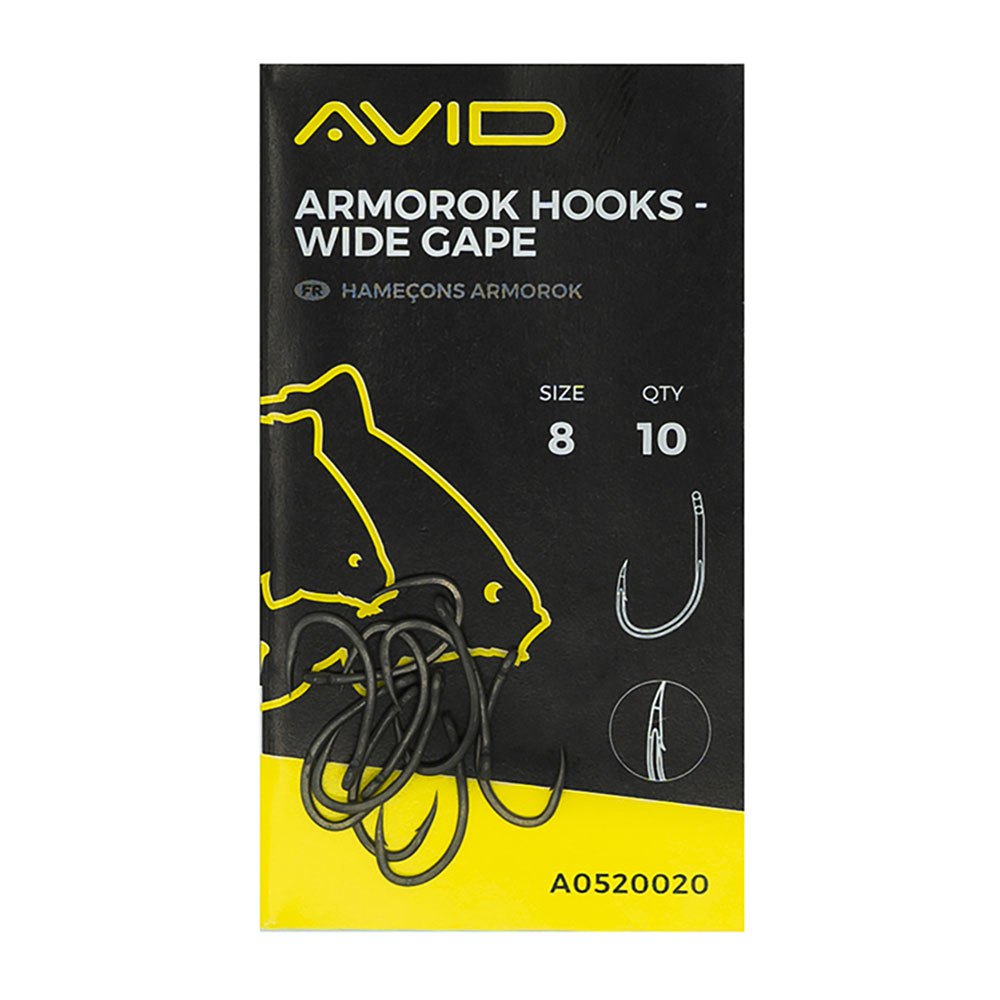 Купить Avid carp A0520020 Armorok Wide Крюк Черный  Black Nickel 8  7ft.ru в интернет магазине Семь Футов