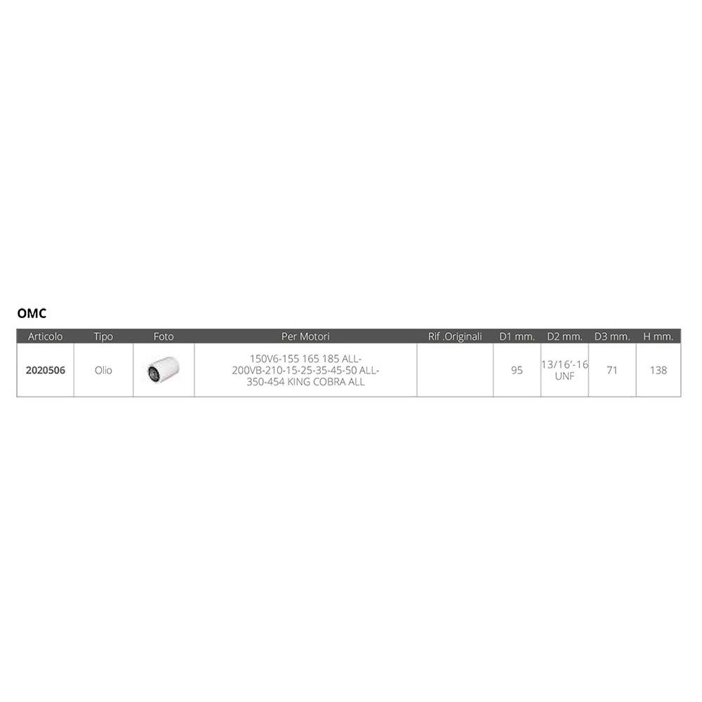 Купить Forniture nautiche italiane 2020506 King Kobra Cris Kraft/Crusader/Envirude 13/16´-16 UNF Масляный фильтр Золотистый White 138 x 98 mm  7ft.ru в интернет магазине Семь Футов