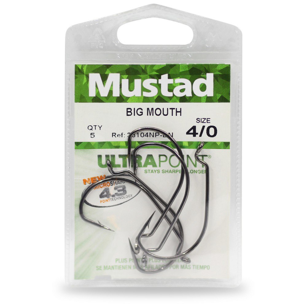Купить Mustad 38104NP-BN-5/0-U05 Ultrapoint Big Mouth Tube Техасский Крюк Черный Black Nickel 5/0  7ft.ru в интернет магазине Семь Футов