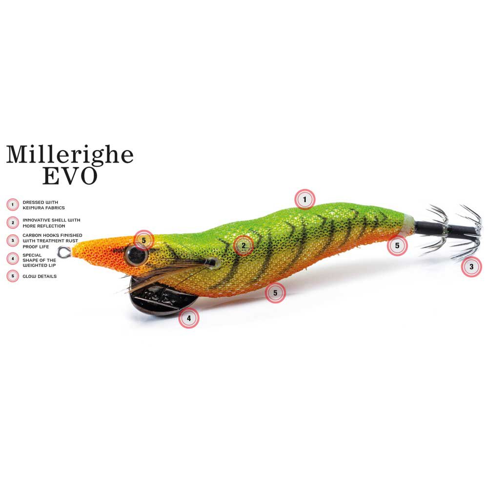 Купить Molix MIE25-308 Millerighe EVO EGI 2.5 Кальмар 80 Mm 11.5g Многоцветный 308 Lime Orange 7ft.ru в интернет магазине Семь Футов