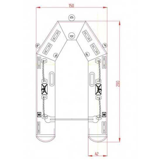 Купить Coasto 3700691413772 290 Развлекательная надувная лодка Серый Grey / Orange 5 Places  7ft.ru в интернет магазине Семь Футов