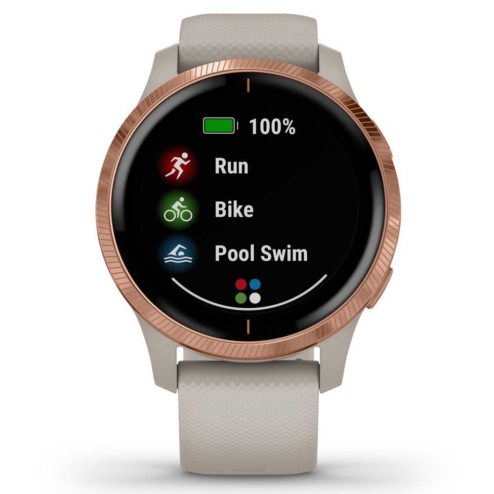 Купить Garmin 010-02173-22 Venu Часы Бежевый  Light Sand / Rose Gold 7ft.ru в интернет магазине Семь Футов