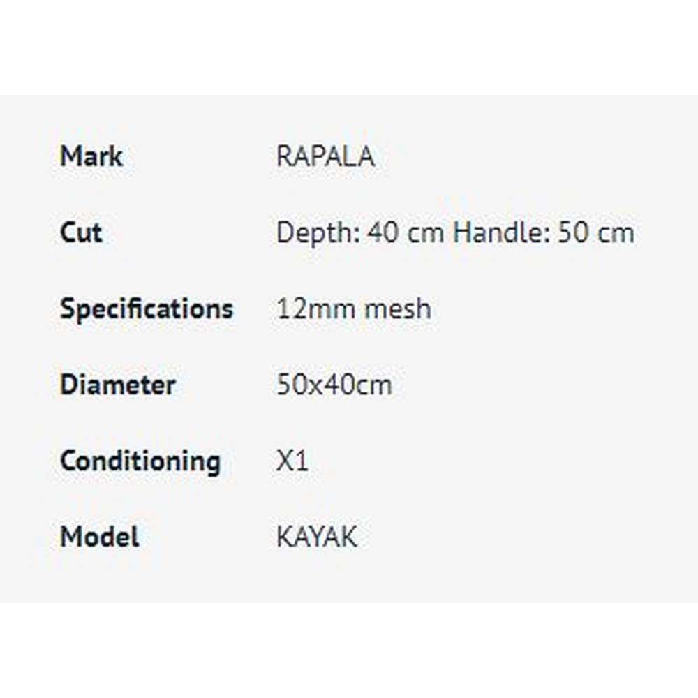 Купить Rapala RA1800013 Karbon Kayak Посадочная Сеть Черный Black / Red 50 x 40 cm  7ft.ru в интернет магазине Семь Футов