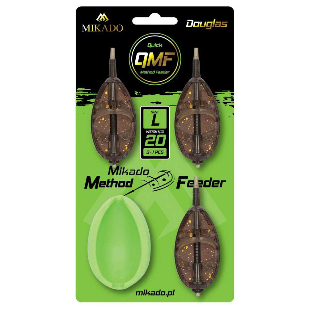 Купить Mikado AMFN-QMF-3L-SET20B Method Douglas QMF System L B+Mould Set Кормушка фидерная прикормочная Коричневый Brown 20 g 7ft.ru в интернет магазине Семь Футов