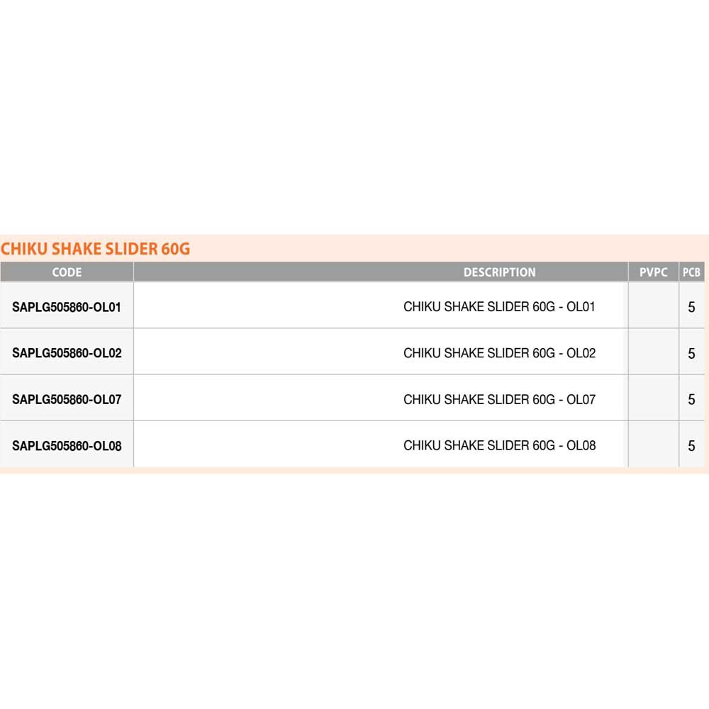 Купить Sakura SAPLG505860-OL01 Chiku Shake Slider 60g Многоцветный  OL01 7ft.ru в интернет магазине Семь Футов