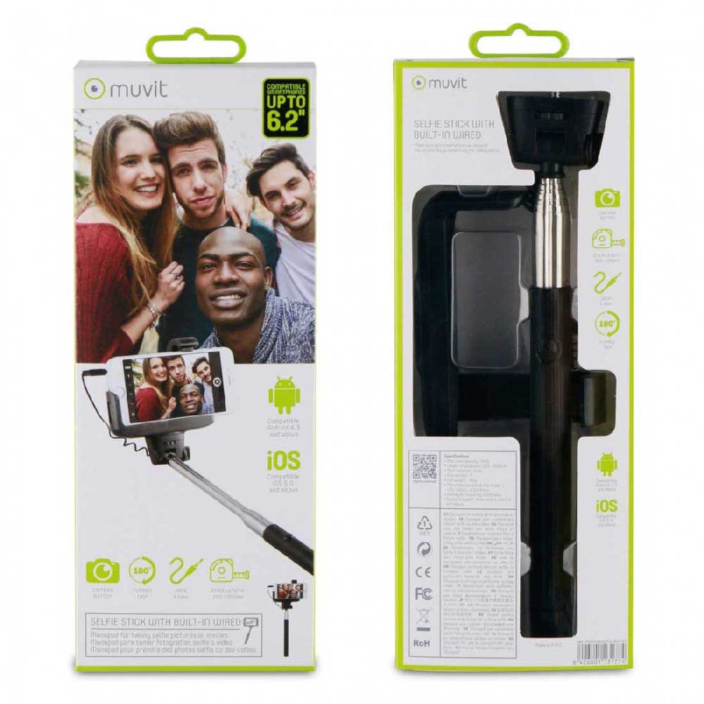 Купить Muvit MUHTG0030 Selfie Палка Черный  Black 7ft.ru в интернет магазине Семь Футов