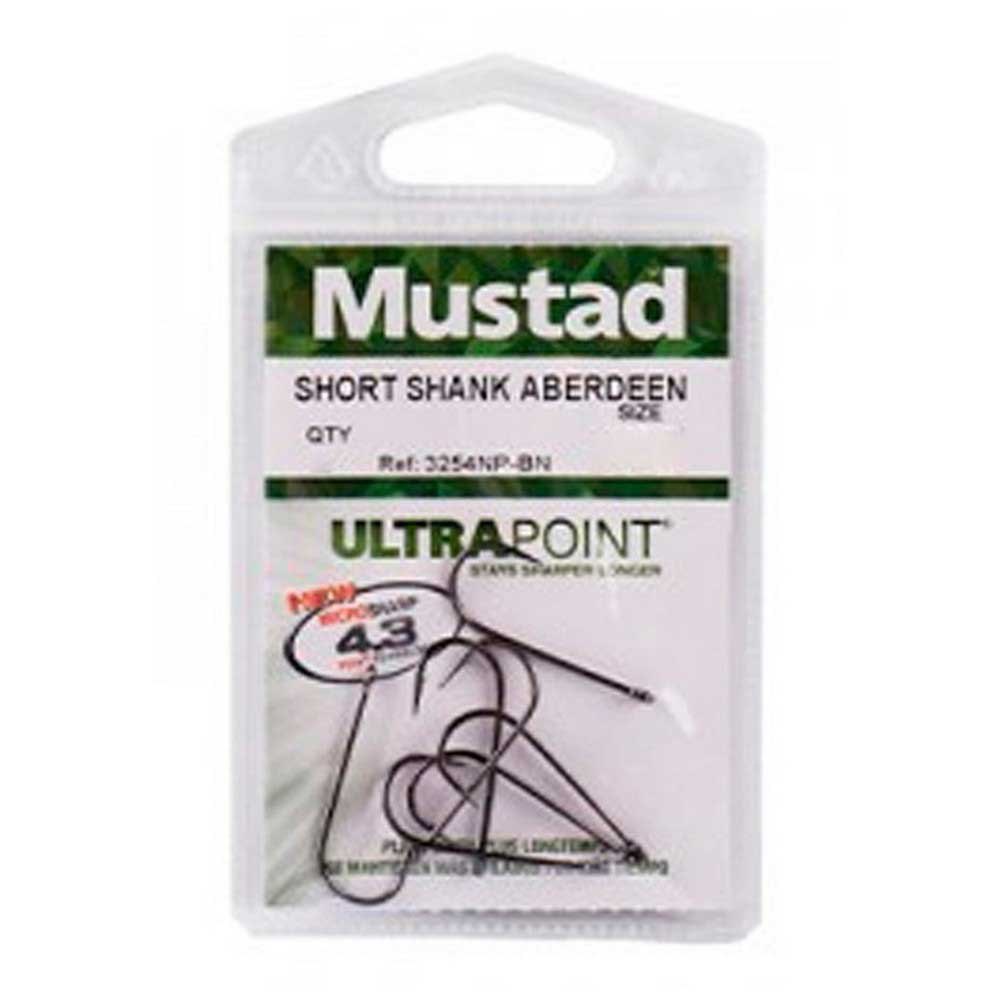 Купить Mustad 3254NP-BN-4/0-U05 Ultrapoint Short Shank Aberdeen Колючий Одноглазый Крючок Черный Black Nickel 4/0  7ft.ru в интернет магазине Семь Футов