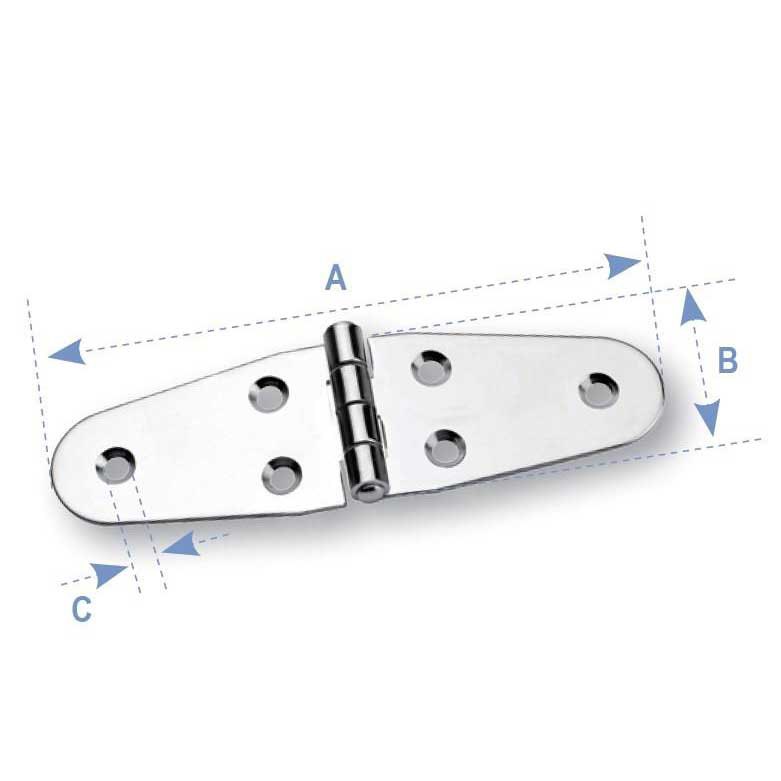 Купить Lalizas 70658 Обратный шарнир Серебристый Stainless Steel 101 x 27 mm  7ft.ru в интернет магазине Семь Футов