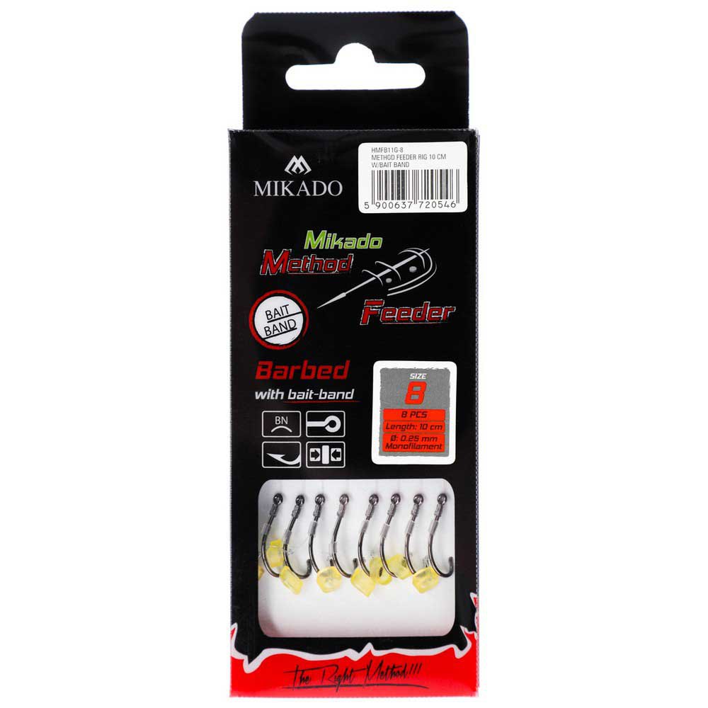 Купить Mikado HMFB11G-12 Method Feeder HMFB11G Связанные Крючки Черный Black Nickel 12  7ft.ru в интернет магазине Семь Футов