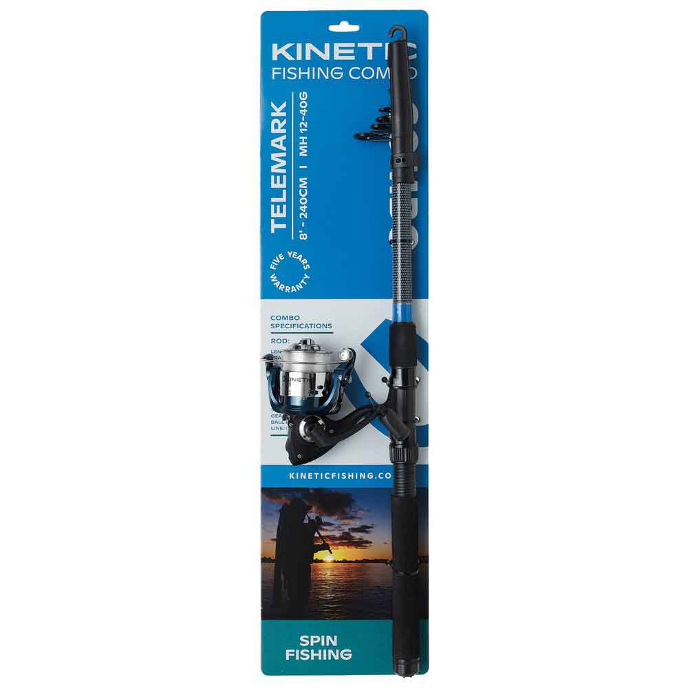 Купить Kinetic C204-040-030 Telemark CC Телескопический вращающийся комбо Черный Grey / Blue 2.44 m  7ft.ru в интернет магазине Семь Футов