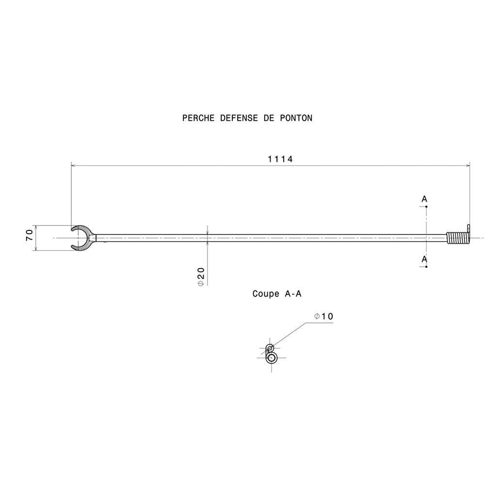 Купить Plastimo 29640 Pole for Bumper 100 Серый  Grey 1110 mm  7ft.ru в интернет магазине Семь Футов