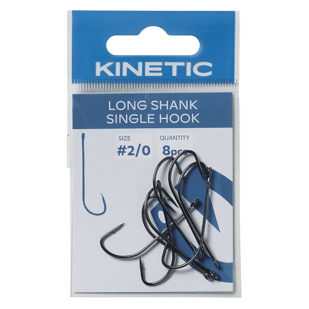 Купить Kinetic F628-007-022 Long Shank Крючки С Одним Глазком 10 единицы Серый Black 4  7ft.ru в интернет магазине Семь Футов