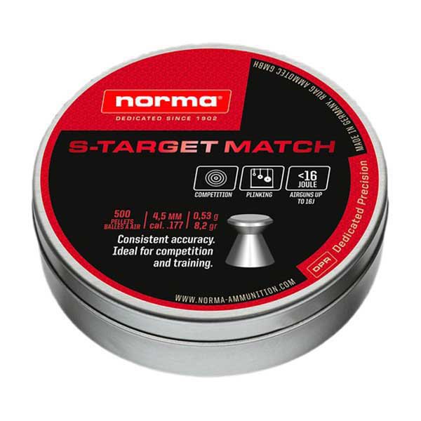 Купить Norma 2424514 S-Target Match 0.53g Пули для пневматического оружия Серебристый Grey 4.5 mm  7ft.ru в интернет магазине Семь Футов