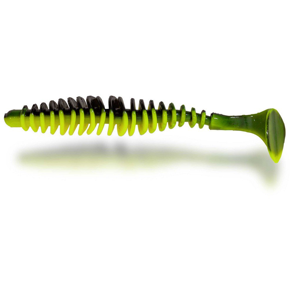 Купить Magic trout 3279406 T-Worm Paddler Мягкая Приманка 55 Mm 1.5g Оранжевый Neon Green 7ft.ru в интернет магазине Семь Футов