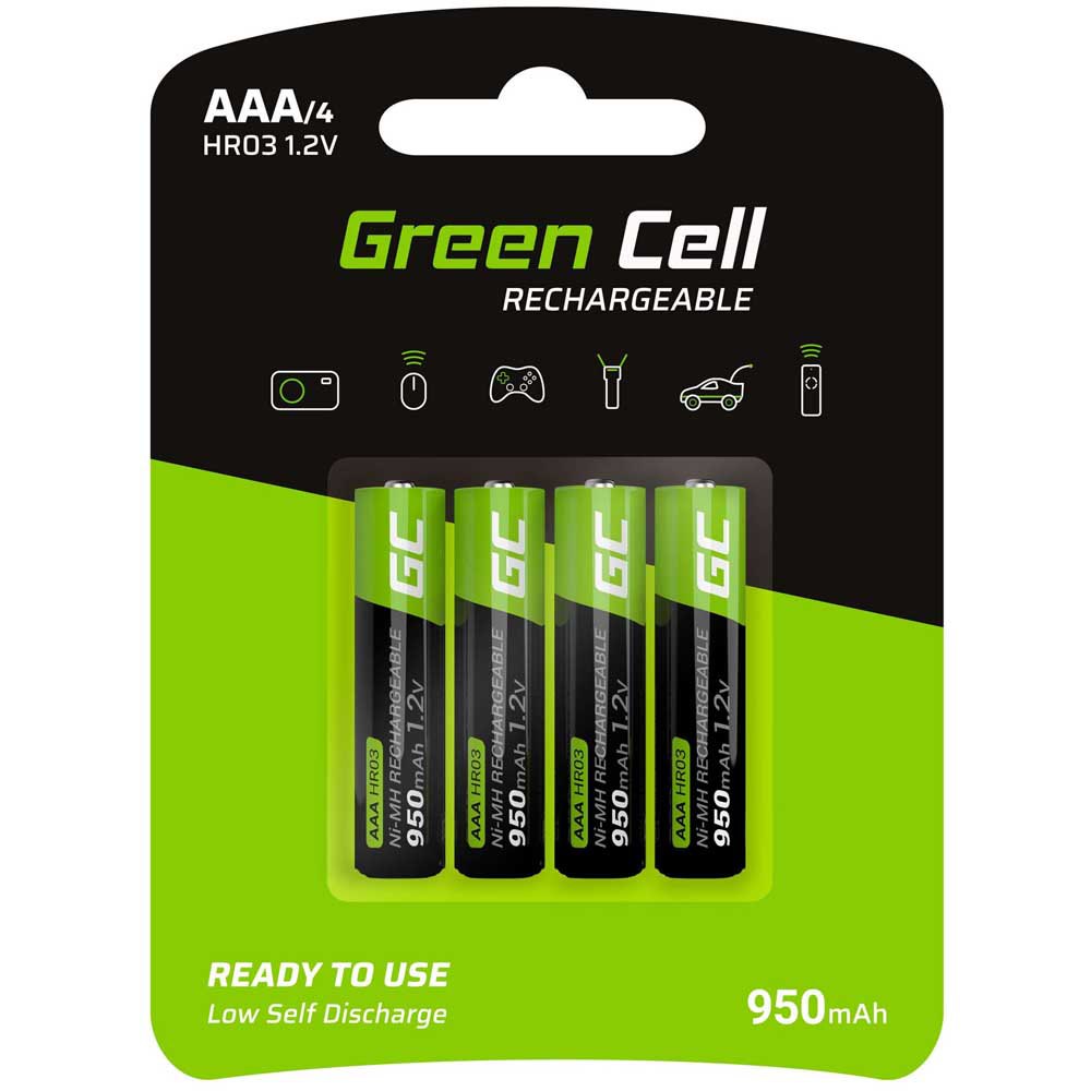 Купить Green cell GR03 HR03 950 mAh Щелочные батареи 4 Единицы Черный Black / Green 7ft.ru в интернет магазине Семь Футов