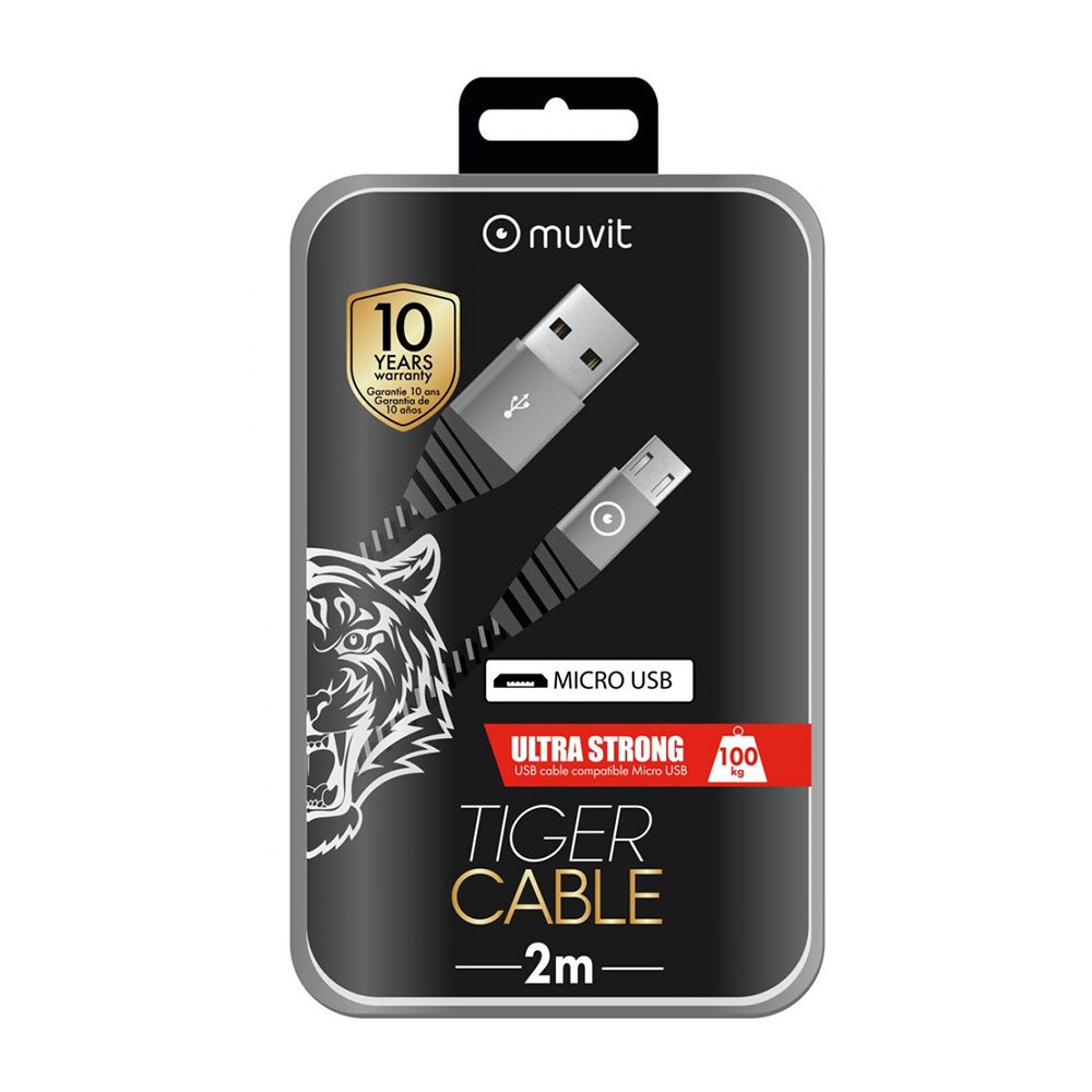 Купить Muvit TGUSC0006 USB-кабель к Micro USB 2.4A 2 M Серый  Grey 7ft.ru в интернет магазине Семь Футов