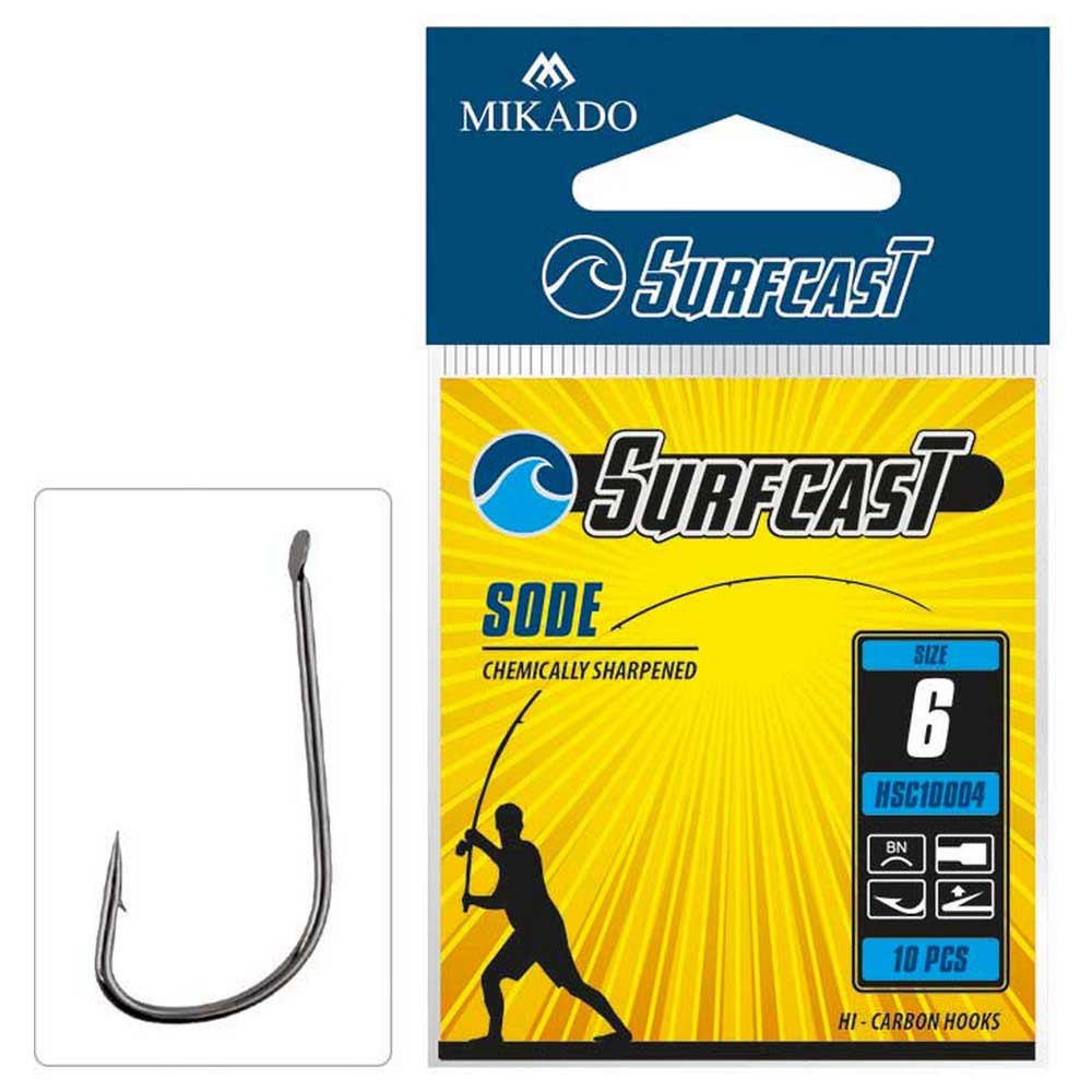Купить Mikado HSC10004-8B Surfcast Sode Зубчатый Крюк Серебристый Black Nickel 8  7ft.ru в интернет магазине Семь Футов