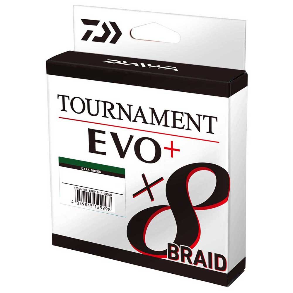 Купить Daiwa 12760008 Tournament Evo X8 Плетеный 135 m Черный Dark Green 0.080 mm  7ft.ru в интернет магазине Семь Футов