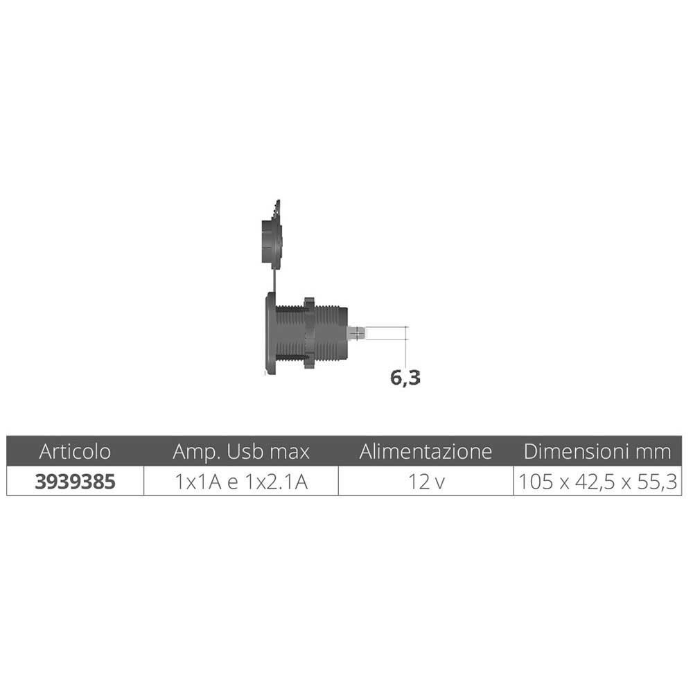 Купить A.a.a. 3939385 Электрический Panel С вольтметром и USB Золотистый Black 7ft.ru в интернет магазине Семь Футов