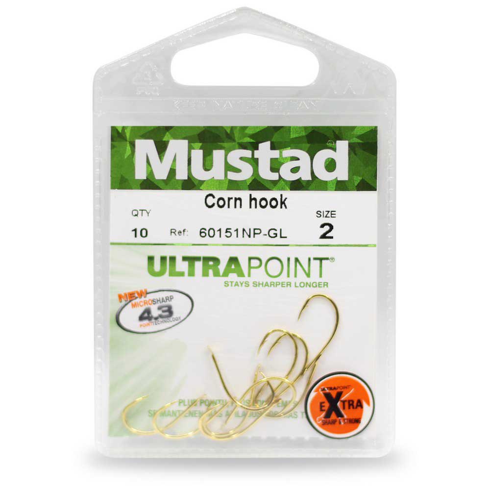 Купить Mustad 60151NP-GL-10-U10 Ultrapoint Corn Колючий Крючок С Лопатками Золотистый Gold 10  7ft.ru в интернет магазине Семь Футов