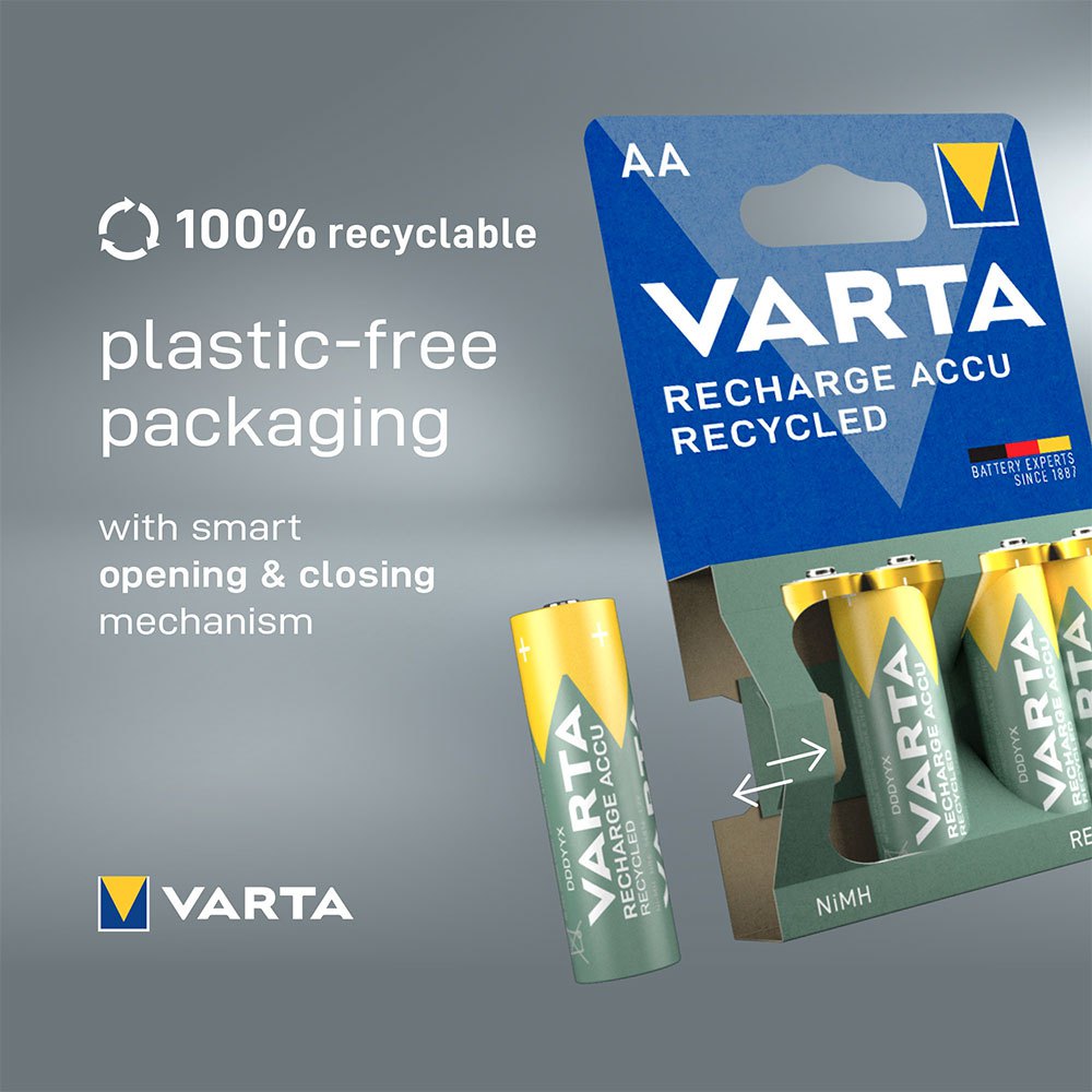 Купить Varta 38639 Переработанный 2100mAh AA Mignon Аккумуляторы Зеленый Silver 7ft.ru в интернет магазине Семь Футов