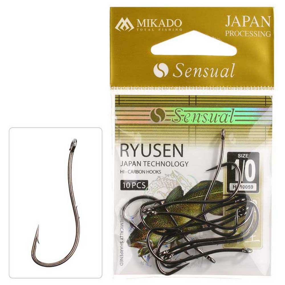 Купить Mikado HS10059-4B Sensual Ryusen Крючки С Одним Глазком Серебристый Black Nickel 4  7ft.ru в интернет магазине Семь Футов